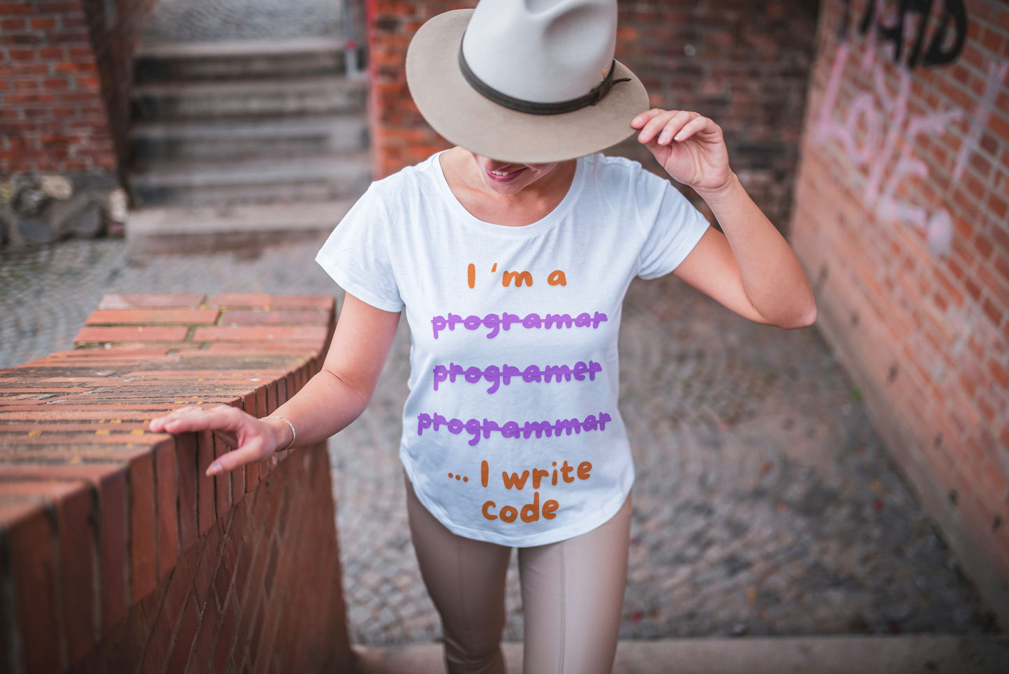 I write code Gildan Ladies Missy T-Shirt