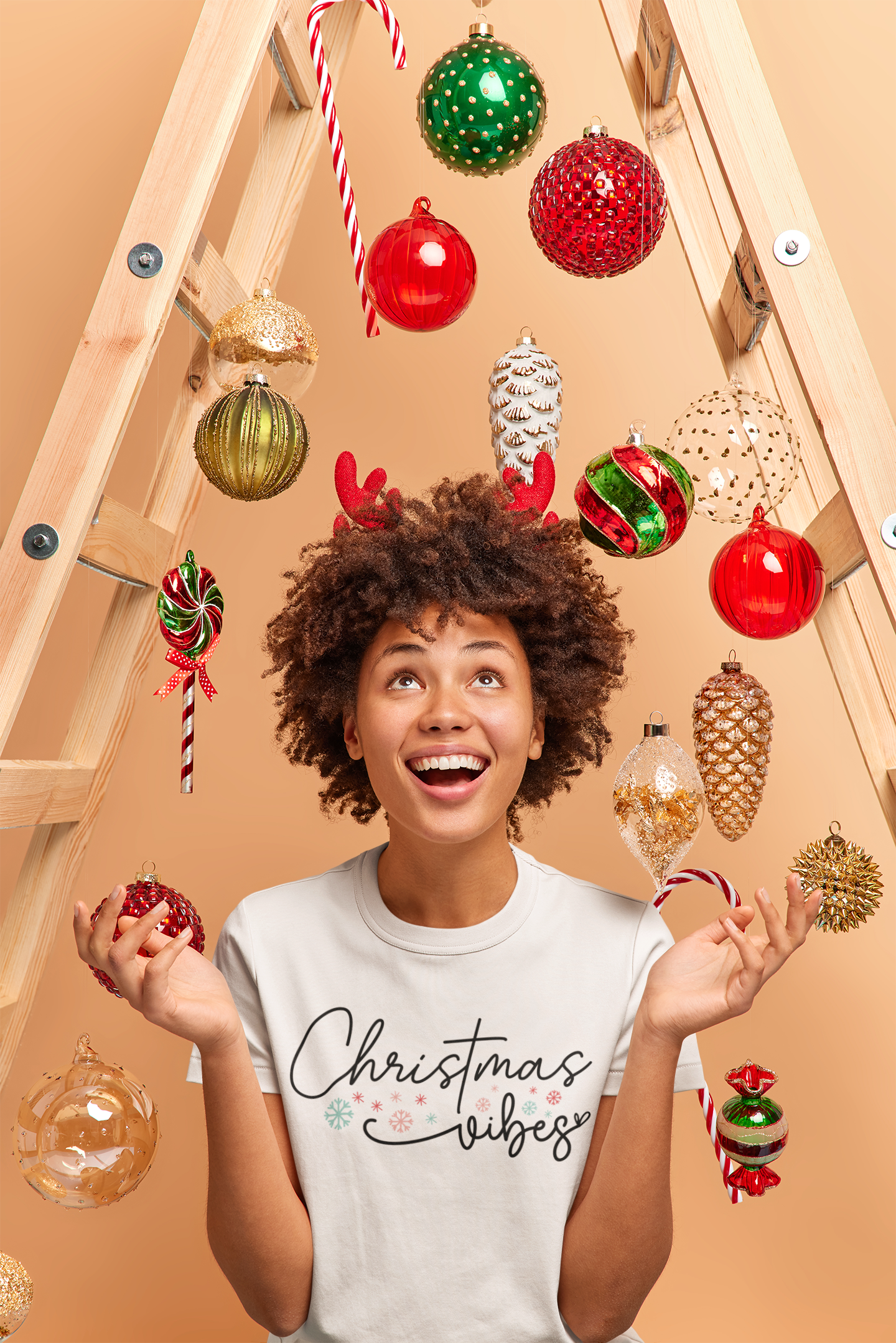 Christmas Vibes- Gildan Ladies Missy T-Shirt