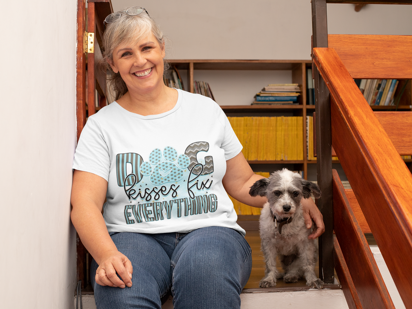 Dog Kisses fix Everything - Perfect for Proud Dog Lovers! Ladies Missy T-Shirt